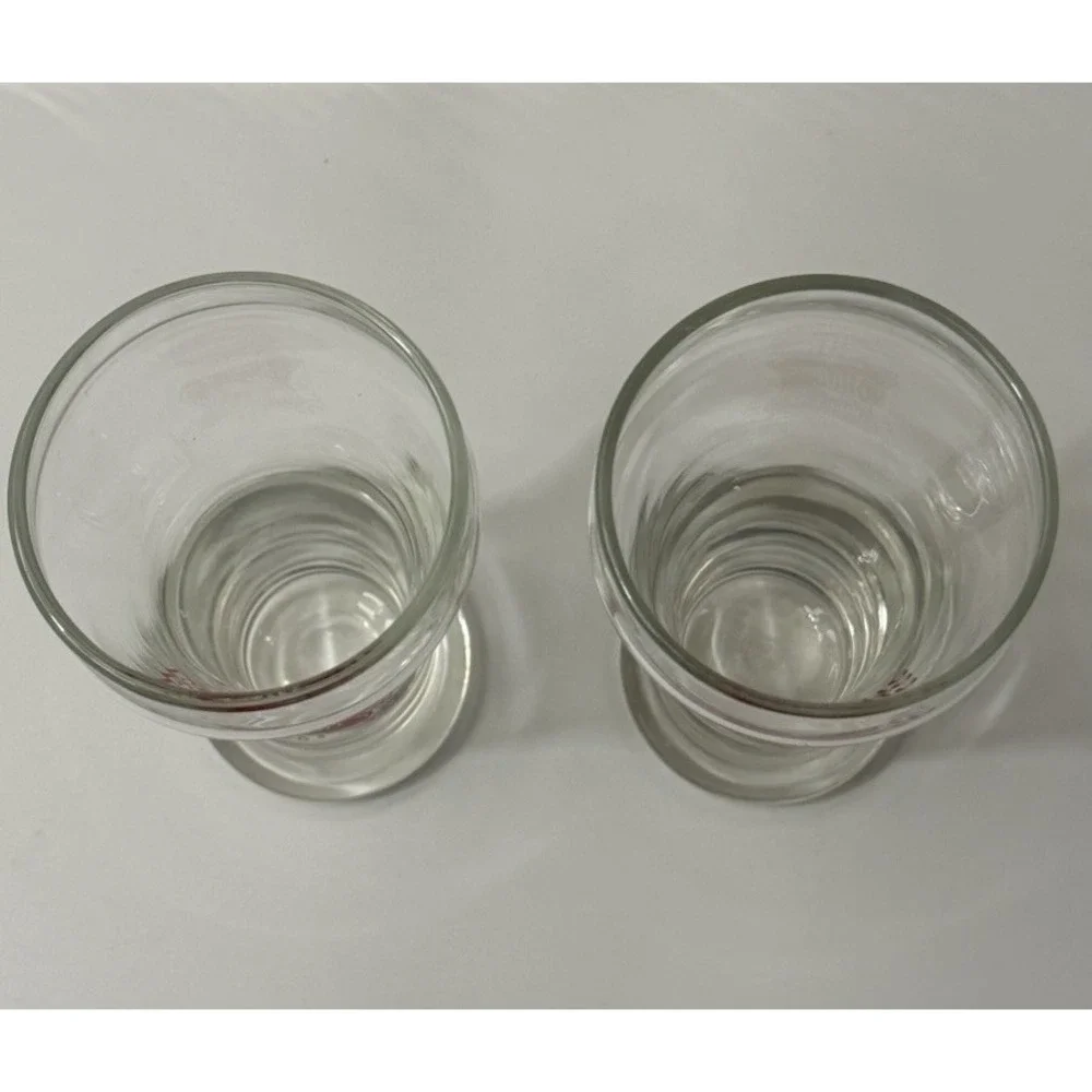 Miller High Life Collectible Beer Glass Red Logo Lot 2 Breweriana Barware MCM